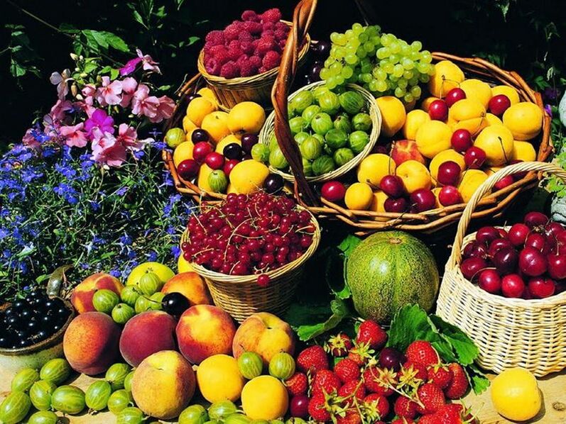 fruits, berries, melons